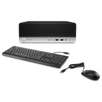 [7ZE63LT#ABM] HP ProDesk - 400 - G6 - Gabinete: Factor de Forma Reducido - Procesador: Intel Core i7-9700 3.0Ghz - Memoria: 8GB (1x8GB) DDR4 hasta 32GB - 2 Bahías 2666 Mhz SDRAM - Capacidad: 1TB HDD 3.5" - Conectividad: DVD±RW, RJ45 - Puertos: 1 Display Port, 1 VGA, 6 USB 3.1, 4 USB 2.0, 1 M.2 - Sistema Operativo: Windows 10 Profesional 64 bits - Garantia: 3/3/3 (Mano de obra/Partes/En sitio) - Accesorios: Teclado, Mouse alámbricos - Color: Plata y negro