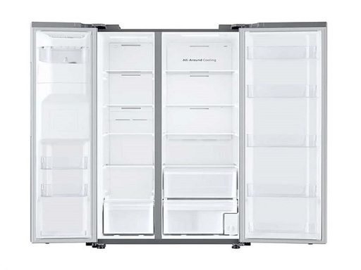 [RS22T5200S9AP] Samsung  - Refrigerator   -   RS22T5200S9AP - side by side  - 22 pies  - silver - Iluminación LED - Filtro de agua interno - Estantes Vidrio Templado - SpaceMax 