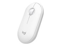 [910-005770] Logitech Pebble M350 - Ratón - óptico - 3 botones - inalámbrico - Bluetooth, 2.4 GHz - receptor inalámbrico USB - blanco