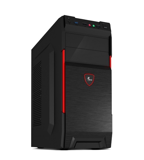 [XTQ-214] Xtech - Desktop - ATX - Black and red - 600W PS XTQ-214