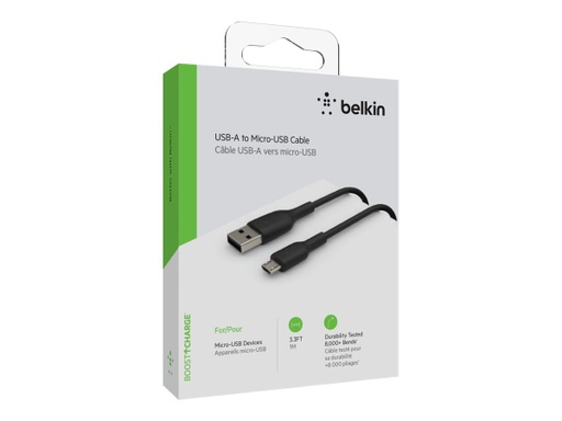 [CAB005bt1MBK] Belkin BOOST CHARGE - Cable USB - Micro-USB tipo B (M) a USB (M) - 1 m - negro