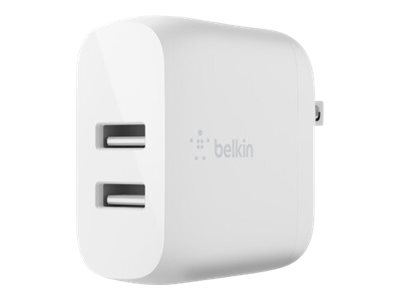 [WCB002dqWH] Belkin Dual Wall Charger - Adaptador de corriente - 24 vatios - 4.8 A - 2 conectores de salida (2 x USB)