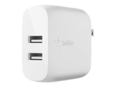 [WCD001dq1MWH] Belkin - Adaptador de corriente - 24 vatios - 4.8 A - 2 conectores de salida (USB) - blanco