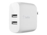 [WCE002dq1MWH] Belkin - Adaptador de corriente - 24 vatios - 4.8 A - 2 conectores de salida (USB) - blanco