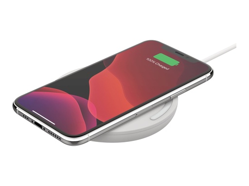 [WIA001ttWH] Belkin - Base de carga inalámbrica + adaptador de corriente CA - 10 vatios - blanco