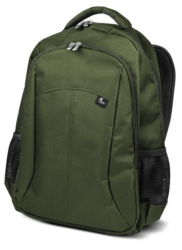 [XTB-210GR] Xtech XTB-210GR Mochila para laptop 15.6" - 600D  Poliéster - Color Verde - Bolsillo frontal para accesorios con organizador interior - Bolsillo de malla laterales