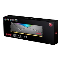 [AX4U320038G16A-ST50] XPG SPECTRIX D50 - DDR4 - módulo - 8 GB - DIMM de 288 espigas - 3200 MHz / PC4-25600 - CL16 - 1.35 V - sin búfer - no ECC - gris tungsteno