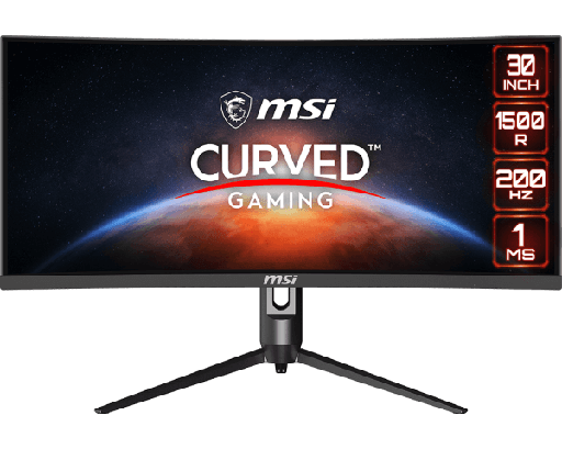 [OptixMAG301CR] MSI Optix MAG301CR - Monitor LED - curvado - 30" - 2560 x 1080 WFHD @ 200 Hz - VA - 300 cd/m² - 3000:1 - 1 ms - 2xHDMI, DisplayPort, USB-C