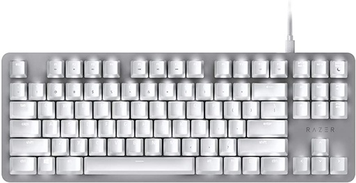 [RZ03-02640700-R3M1] Razer BlackWidow Lite - Teclado - retroiluminación - USB - QWERTY - EE. UU. - interruptor: Razer Orange - blanco mercurio