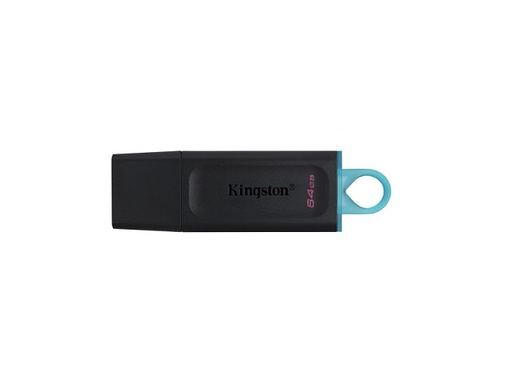 [DTX/64GB] Kingston DataTraveler Exodia - Unidad flash USB - 64 GB - USB 3.2 Gen 1 - negro con turquesa