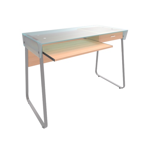 [XTF-CD197] Xtech - Desk S Lvl XTF-CD197 - Escritorio para computadora con tope de vidrio  - Color: Sicomoro 