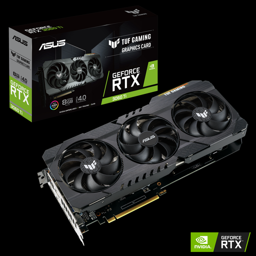 [TUF-RTX3060TI-O8G-GAMING] ASUS TUF-RTX3060TI-O8G-GAMING - OC Edition - tarjeta gráfica - GF RTX 3060 Ti - 8 GB GDDR6 - PCIe 4.0 x16 - 2 x HDMI, 3 x DisplayPort