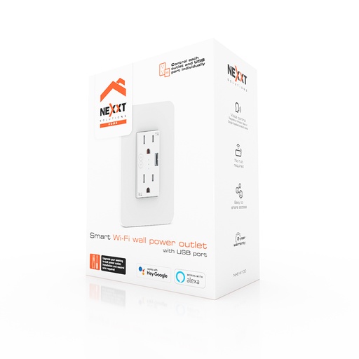 [NHE-W100] Nexxt Solutions Connectivity - Wall outlet USB