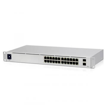 [USW-24] Ubiquiti UniFi Switch USW-24 - Conmutador - Gestionado - 24 x 10/100/1000 + 2 x Gigabit SFP - sobremesa, montaje en rack