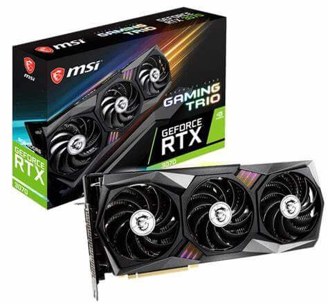 [GeforceRTX3070GamingXTrio] MSI RTX 3070 GAMING X TRIO - Tarjeta gráfica - GF RTX 3070 - 8 GB GDDR6 - PCIe 4.0 - HDMI, 3 x DisplayPort