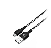 [XTC-366] Xtech - USB cable - 4 pin USB Type A - 5 pin Micro-USB Type B - 1.8 m - Black & white - Braided XTC-366