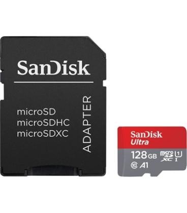 [SDSQUA4-128G-GN6MA] SanDisk Ultra - Tarjeta de memoria flash (adaptador microSDXC a SD Incluido) - 128 GB - A1 / UHS-I U1 / Class10 - microSDXC UHS-I