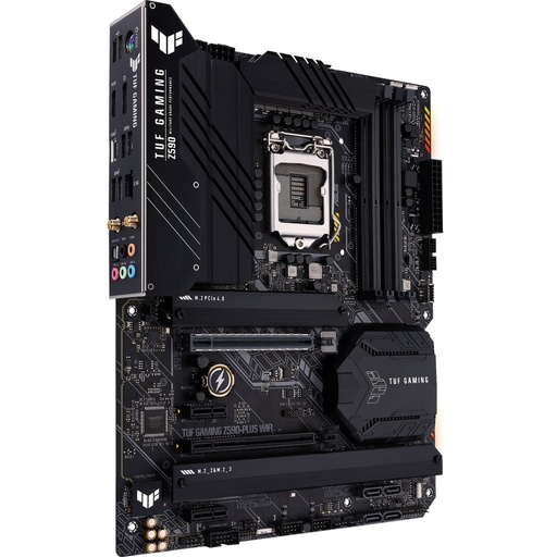 [TUFGAMINGZ590-PLUSWIFI] ASUS TUF GAMING Z590-PLUS WIFI - Placa base - ATX - Socket LGA1200 - Z590 - USB-C Gen1, USB 3.2 Gen 1, USB 3.2 Gen 2, USB-C Gen 2x2 - 2.5 Gigabit LAN, Wi-Fi, Bluetooth - Tarjeta gráfica (CPU necesaria) - HD Audio (8-canales)