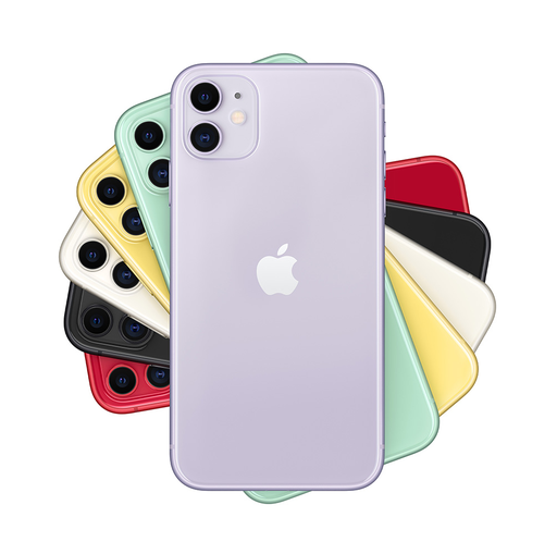 [MHDM3LZ/A] Apple iPhone 11 - Teléfono inteligente - SIM doble - 4G Gigabit Class LTE - 128 GB - 6.1" - 1792 x 828 píxeles (326 ppi) - Liquid Retina HD display (cámara frontal de 12 MP) - 2 x cámaras traseras - púrpura