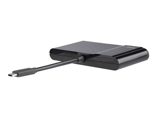 [DKT30CHV] StarTech.com USB-C Multiport Adapter - Portable USB Type-C/TB3 Laptop Travel Dock with 4K HDMI or 1080p VGA - Gigabit Ethernet, USB-A 3.0 - Conversor de interfaz de vídeo - USB-C (M) a HD-15 (VGA), RJ-45, HDMI, USB Tipo A (H) - 11.4 cm - negro - compatibilidad con 4K, audio + alimentación USB - para P/N: ARMPIVOT, ARMPIVOTE, ARMPIVSTND, ARMSLIM, ARMUNONB, TB33A1C