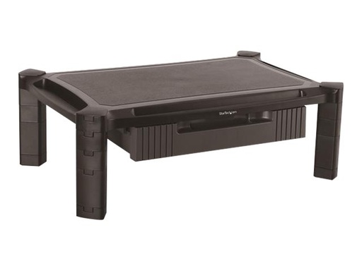 [MONSTADJDL] StarTech.com Base con Cajón para Monitor - de Altura Ajustable con Columnas Apilables - con Soporte para Pantallas hasta 32 Pulgadas - Base (superficie de soporte, 8 elevadores pequeños, 4 elevadores grandes) - para Monitor - plástico - negro - tamaño de pantalla: 13"-32"