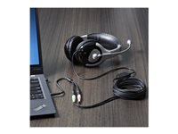 [MUYHSMFF] StarTech.com Adaptador de Auriculares con Micrófono Mini-Jack 3,5mm 4 pines a Conectores Separados de Auriculares y de Micrófono - M a 2xH - Separador de auriculares - miniconector estéreo (H) a miniconector de 4 polos (M) - 20 cm - negro - para P/N: DK30A2DH, DK30CHDDPPD, DK30CHDPPDUE, MST30C2HDPPD, USB3SMDOCK4K, USB3VDOCKD