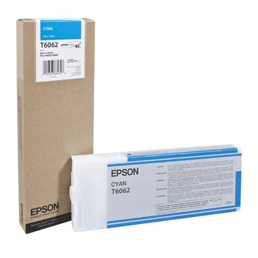 [T606200] Epson T6062 - 220 ml - cián - original - cartucho de tinta - para Stylus Pro 4800, Pro 4880