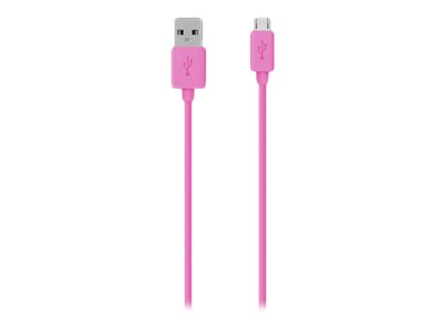 [F2CU012bt04-PNK] Belkin MIXIT - Cable USB - Micro-USB tipo B (M) a USB (M) - 1.22 m - rosa