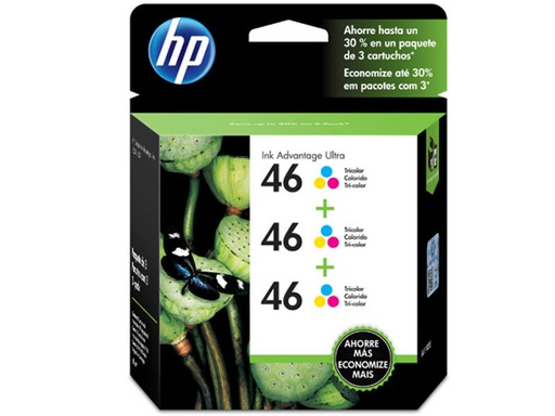 [M0H60AL] HP 46 - Paquete de 3 - tricolor - original - Ink Advantage - cartucho de tinta - para Deskjet Ink Advantage Ultra 2529