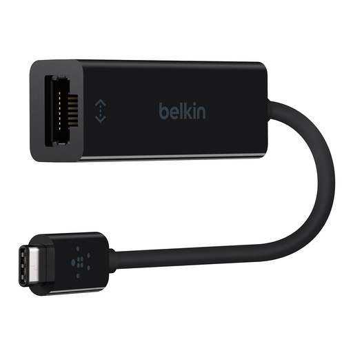 [F2CU040BTBLK] Belkin USB-C to Gigabit Ethernet Adapter - Adaptador de red - USB-C - Gigabit Ethernet x 1 - negro