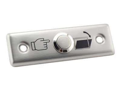[EX801A] ZKTeco - EX-801A - Boton para abrir puertas - Probado 500 000 golpes - Acero inoxidable/sluminio - Instalación sencilla - Medidas: 800A: 91L ? 28W ? 20T ?mm?