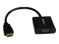 [HD2VGAE2] StarTech.com Adaptador Conversor de Vídeo HDMI a VGA HD15 - Cable Convertidor - 1920x1200 - 1080p - Alta velocidad conversor de interfaz de vídeo - HDMI (M) a HD-15 (VGA) (H) - 24.5 cm - negro - compatibilidad con 1080p, activo - para P/N: DK30C2DPEPUE, DK30C2DPPD, DK30C2DPPDUE, DK31C3HDPD, DK31C3HDPDUE, SV211HDUC
