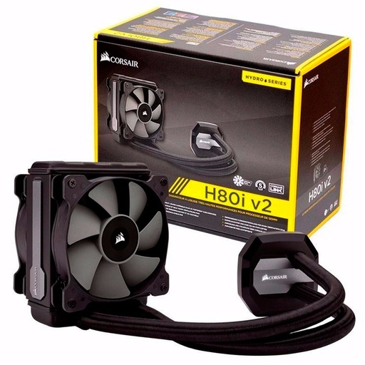 [CW-9060024-WW] CORSAIR Hydro Series H80i v2 High Performance Liquid CPU Cooler - Sistema de refrigeración líquida del procesador - (para: LGA1156, AM2, LGA1366, AM3, LGA1155, LGA2011, FM1, FM2, LGA1150, LGA2011-3, LGA1151, LGA1200) - aluminio con base de cobre - 120 mm