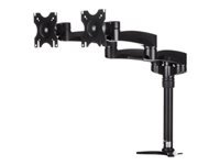 [ARMDUAL] StarTech.com Brazo Articulado para Dos Monitores - Soporte con Mástil Ajustable de Fijación en Mesa para 2 Pantallas LCD de 24 Pulgadas - Kit de montaje - para 2 pantallas LCD (brazo ajustable) - plástico, acero - negro - tamaño de pantalla: 12"-24" - montable en escritorio - para P/N: ACCSMNT, ARMSTSLG, DK30A2DH, DK30C2DAGPD, DK30C2HAGPD, TB3DK2DPM2, TB3DK2DPPD