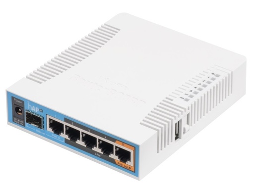 [RB962UiGS-5HacT2HnT] Mikrotik - RB962UiGS-5HacT2HnT - Router -  5 x 10/100/1000 puertos Ethernet   - 1 x SFP ports - Wireless 802.11a/n/ac  - Desktop - 720 MHz - RAM 128 MB - Antena  x2 - CPU QCA9558 