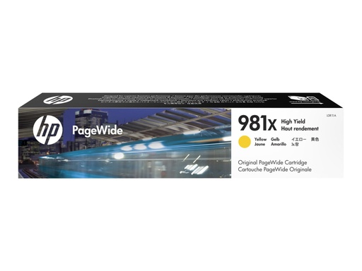 [L0R11A] HP 981X - 116 ml - Alto rendimiento - amarillo - original - PageWide - cartucho de tinta - para PageWide Enterprise Color MFP 586; PageWide Managed Color E55650