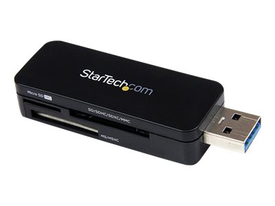 [FCREADMICRO3] StarTech.com Lector USB 3.0 Super Speed Compacto de Tarjetas de Memoria Flash SD MicroSD SDHC SDXC MMC Memory Stick Card Reader PC Mac - Lector de tarjetas (Multiformato) - USB 3.0