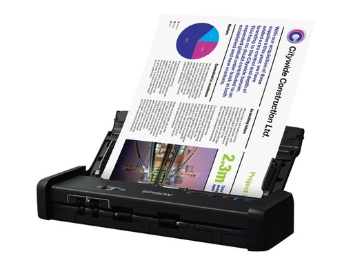 [B11B241201] Epson WorkForce ES-200 - Escáner de documentos - Sensor de imagen de contacto (CIS) - a dos caras - Letter - 600 ppp x 600 ppp - hasta 25 ppm (mono) / hasta 25 ppm (color) - Alimentador automático de documentos (ADF) (20 hojas) - hasta 500 exploraciones por día - USB 3.0