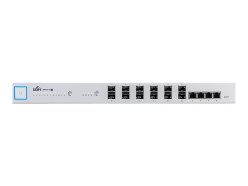 [US-16-XG] Ubiquiti UniFi Switch US-16-XG - Conmutador - Gestionado - 12 x 10 Gigabit SFP+ + 4 x 10 Gigabit Ethernet - sobremesa, montaje en rack - CA 120/230 V / CC 16 - 25 V