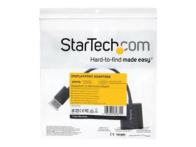 [DP2VGA3] StarTech.com Adaptador DisplayPort a VGA de Pantalla - 1080p 1920x1200 - Conversor Activo de Vídeo HD DP a VGA - (DP2VGA3) - Adaptador de pantalla - DisplayPort (M) a HD-15 (VGA) (H) - 10 cm - activo - negro - para P/N: DK30C2DPEPUE, DK30C2DPPDUE, DK31C3HDPD, DK31C3HDPDUE, MST14DP123DP, TB32DP14