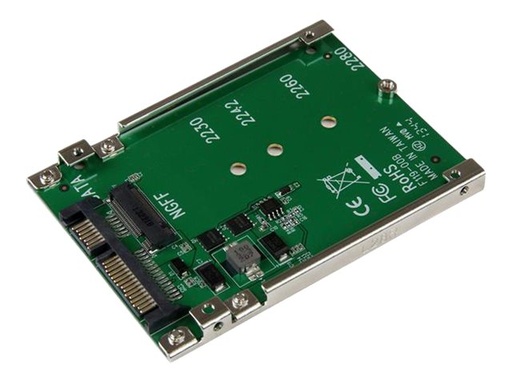 [SAT32M225] StarTech.com Adaptador Conversor SSD M.2 NGFF a SATA de 2,5 Pulgadas - Convertidor M2 a SATA - Controlador de almacenamiento - 1 Canal - SATA 6Gb/s - 600 MBps - SATA 6Gb/s - para P/N: BRACKET125PT, BRACKET125PTP, SATERASER4, SDOCK1EU3P2, SDOCK4U313, USB31C2SAT3