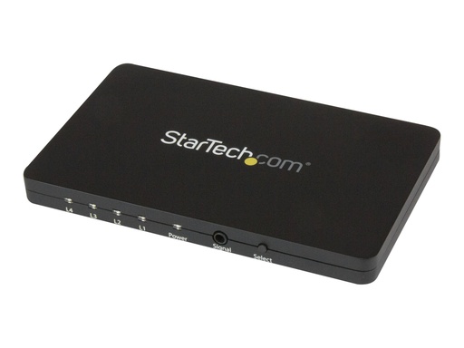 [VS421HD4K] StarTech.com Switch Selector Automático HDMI de 4 Puertos con Chasís de Aluminio y MHL - Conmutador 4K 30Hz (VS421HD4K) - Interruptor de vídeo/audio - 4 x HDMI - sobremesa - ca 100/230 V - para P/N: SVA5M3NEUA