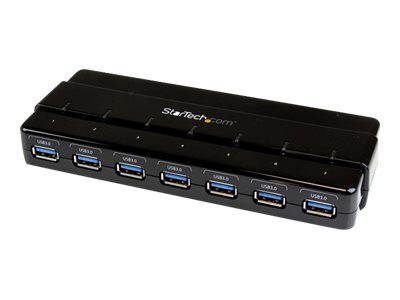 [ST7300USB3B] StarTech.com Concentrador Ladrón USB 3.0 de 7 Puertos - Hub de Sobremesa con Adaptador de Alimentación - Hub - 7 x SuperSpeed USB 3.0 - sobremesa - para P/N: BNDTBUSB3142, PEXUS313AC2V, PEXUSB311A1E, PEXUSB312A2, PEXUSB314A2V2, SDMSDRWU3AC