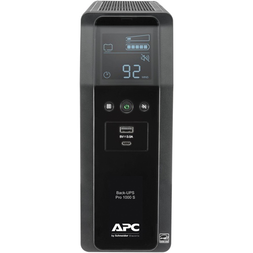 [BR1000MS] APC Back-UPS Pro BR - UPS - CA 120 V - 600 vatios - 1000 VA - USB, serial - conectores de salida: 10 - negro