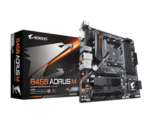 [B450 AORUS M] Gigabyte - B450 AORUS M - Motherboard - Micro ATX - Socket AM4 - AMD B450 - para A series / para A10 series / para A4 series / para A6 series / para A8 series / para Ryzen / para Ryzen 7 - Sound card