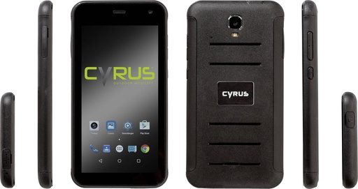[CS22] Cyrus - CS22 Celular Robusto IP68 - 5" Pantalla Touch - Android 7.0 -2GB Ram 16GB Rom - CPU 1.3 Ghz Quadcore - 4G LTE - WiFi - BlueTooth - GPS NFC - Camara Principal - 8 MP Camara Frente 2 MP - 2 SIMs - PTT Listo - Bateria 4,000 mAh - Google GMS Certificado - Carga Inalambrica Listo