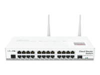 [CRS125-24G-1S-2HnD-IN] MikroTik Cloud Router Switch CRS125-24G-1S-2HnD-IN - Conmutador - L3 - Gestionado - 24 x 10/100/1000 + 1 x SFP - sobremesa - alimentación cc