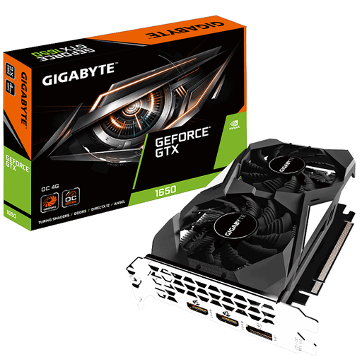 [GV-N1650WF2OC-4GD] Gigabyte GeForce GTX 1650 WINDFORCE OC 4G - Tarjeta gráfica - GF GTX 1650 - 4 GB GDDR5 - PCIe 3.0 x16 - DisplayPort, 3 x HDMI