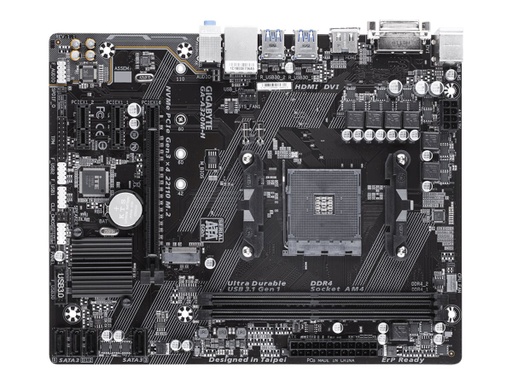 [GA-A320M-H] Gigabyte GA-A320M-H - 1.1 - placa base - micro ATX - Socket AM4 - AMD A320 - USB 3.1 Gen 1 - Gigabit LAN - Tarjeta gráfica (CPU necesaria) - HD Audio (8-canales)