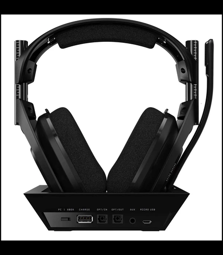 [939-001673] ASTRO A50 + Base Station - Auricular - tamaño completo - 2,4 GHz - inalámbrico - gris, negro - con ASTRO Wireless PlayStation 5 GHz Base Station Transmitter/Charging Stand - para Sony PlayStation 4, Sony PlayStation 4 Pro, Sony PlayStation 4 Slim, Sony PlayStation 5
